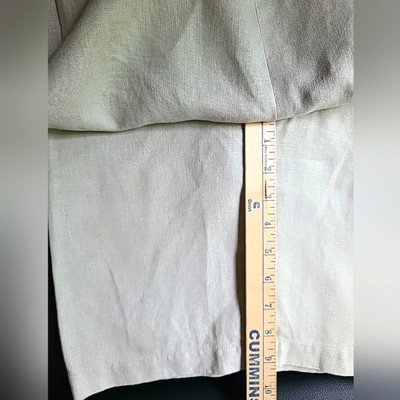 Daniel Bishop Shorts Men's 38 Tan 100% Linen Flat Front Stay Tucked Waistband - Picture 6 of 9